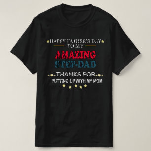 T-shirt fête des pères heureuse à mon beau-père merci 
