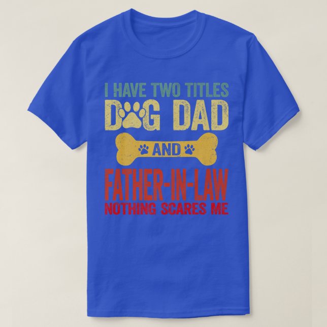 T-shirt Fête des Pères Hommes Retro J'ai Deux Titres Papa  (Design devant)