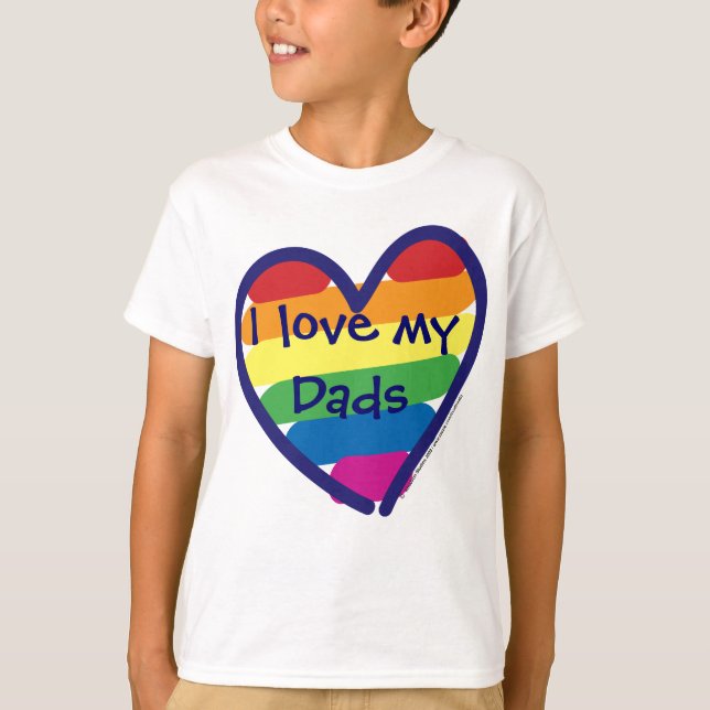 T-shirt Fête des pères J'Aime Mes papas (Devant)