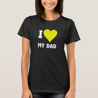 T-shirt Fête des pères J'aime mon père Coeur Père Naissanc