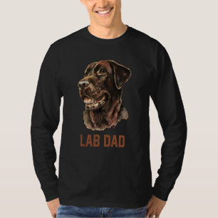 T-shirt Fête des Pères Labrado chocolat Papa Chien Papa La