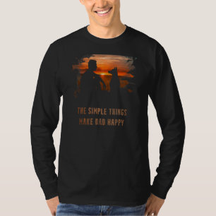 T-shirt Fête des pères Les choses simples rendent papa heu