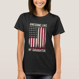 T-shirt Fête des pères Magnifique Comme Ma Fille Avec US A