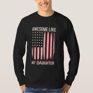 T-shirt Fête des pères Magnifique Comme Ma Fille Avec US A