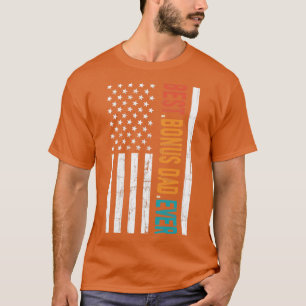 T-shirt Fête des pères Meilleur Bonus Papa Jamais avec US
