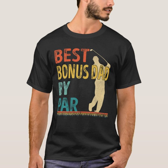 T-shirt fête des pères Meilleur Bonus Papa Par Par Golf Ca (Devant)