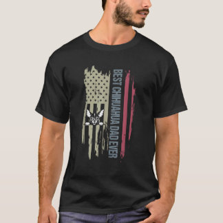 T-shirt Fête des pères Meilleur Chihuahua Papa Jamais Vint