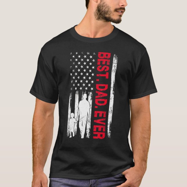 T-shirt Fête des pères Meilleur Papa Jamais Avec Nous Drap (Devant)