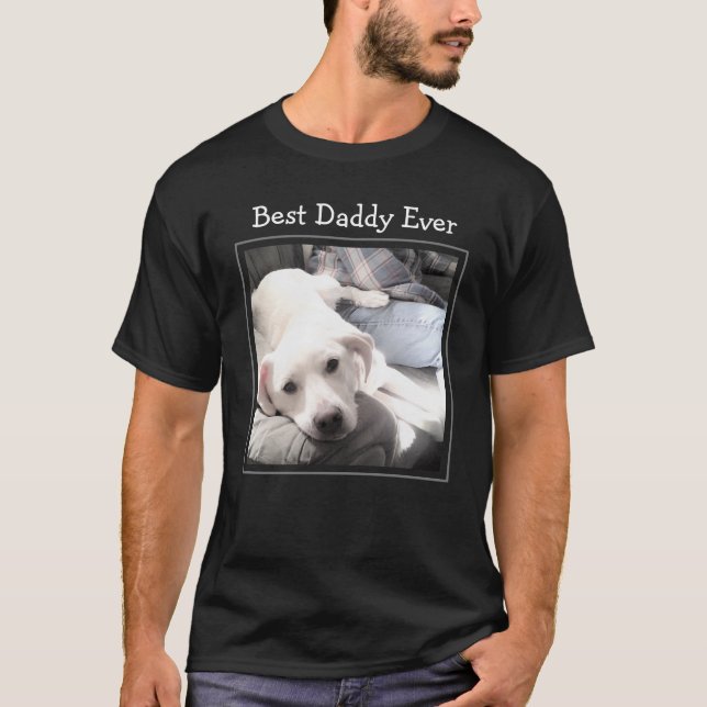 T-shirt Fête des pères Meilleur Papa Jamais mignonne Chien (Devant)