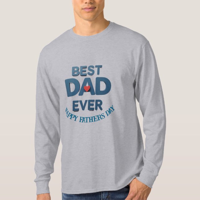 T-shirt Fête des pères | Meilleur Papa Jamais Personnalisé (Devant)