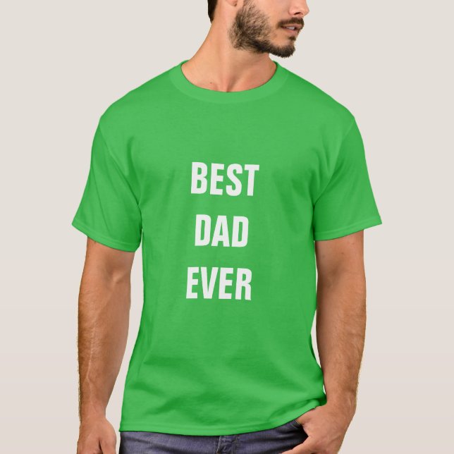 T-shirt Fête des pères Meilleur papa jamais personnalisé A (Devant)