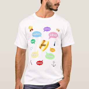 T-shirt Fête des pères Meilleur Papa Mot Nuages King Crown