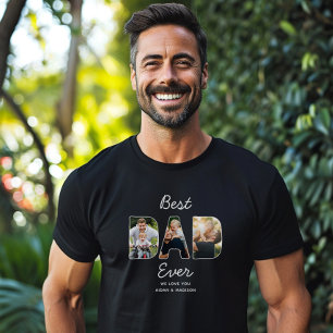 T-shirt Fête des pères moderne personnalisée Meilleur papa