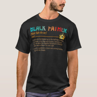 T-shirt Fête des pères Noir Père Définition Afro-Américain