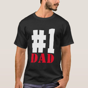 T-shirt Fête des pères Numéro 1 Papa Noir