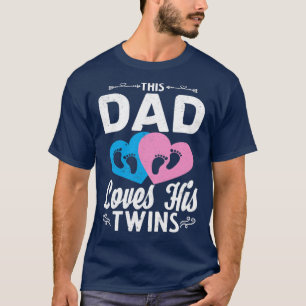 T-shirt Fête des pères Papa Bébé Famille Parents jumeaux
