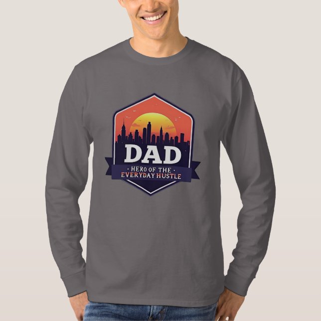 T-shirt Fête des pères Papa Hero (Devant)