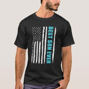 T-shirt Fête des pères Papa Meilleur Fils Jamais avec US A