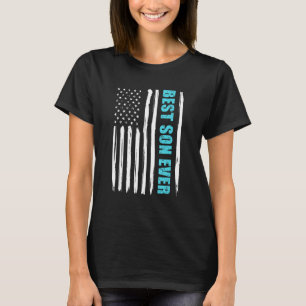 T-shirt Fête des pères Papa Meilleur Fils Jamais avec US A