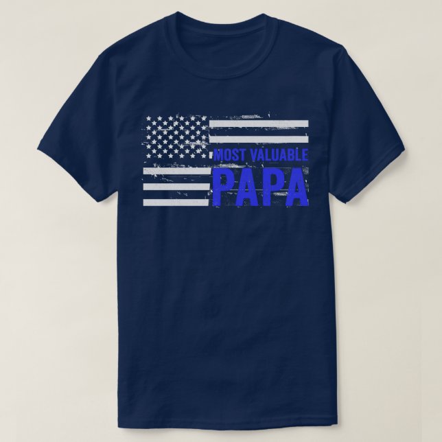 T-shirt Fête des pères Papa Papa Papa la plus précieuse (4 (Design devant)