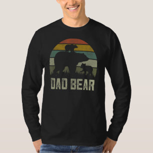 T-shirt Fête des pères Papa Père Deux Enfants Papa Ours