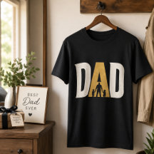 Fête des Pères Papa Silhouette Avec Enfants Noir O