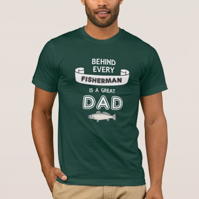T-shirt Fête des pères pêchant la grande chemise de papa (Devant)