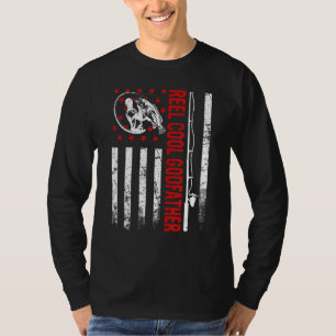 T-shirt Fête des pères Pêche bobine Cool Parrain Américain
