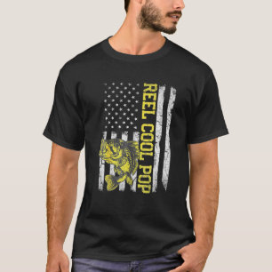 T-shirt Fête des pères - Pêche Reel Cool Pop American Drap
