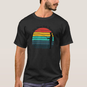 T-shirt Fête des Pères Pêche Silhouette Manger Dormir Pêch