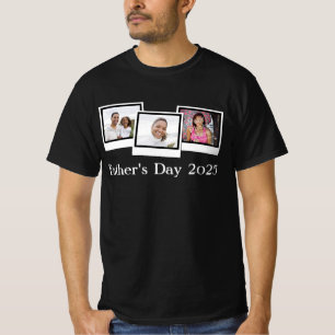 T-shirt Fête des pères personnalisée à trois photos