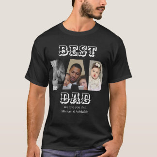T-shirt Fête des pères personnalisée Collage photo meilleu