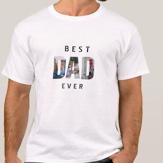 T-shirt Fête des pères personnalisée Collage photo meilleu