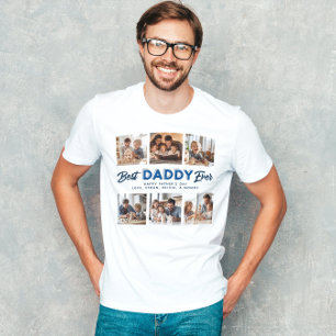 T-shirt Fête des pères personnalisée Photo Collage Meilleu