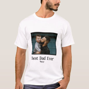 T-shirt Fête des pères photo personnalisée de Best Papa Ev