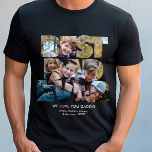 T-shirt Fête des pères photo personnalisée de Best Papa Ev