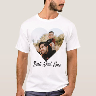 T-shirt Fête des pères photo personnalisée Meilleur Papa J