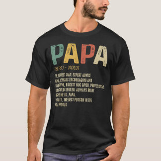 T-shirt Fête des pères Pour Hommes Papa Papa Définition Gr