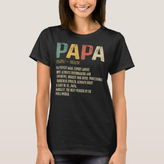 T-shirt Fête des pères Pour Hommes Papa Papa Définition Gr