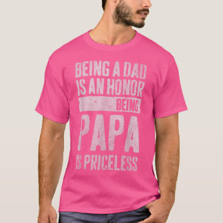 T-shirt Fête des pères Pour Papa Un Honneur Etre Papa Est