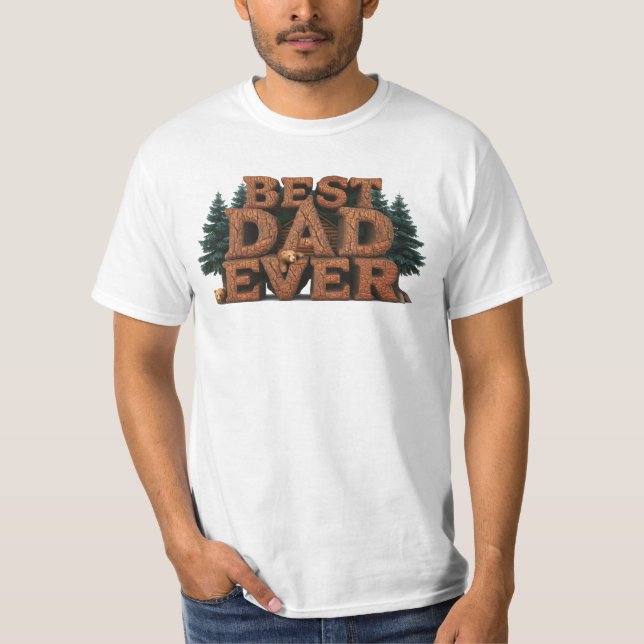 T-shirt *~* Fête des pères Rustique AP86 MEILLEUR DAD JAMA (Devant)
