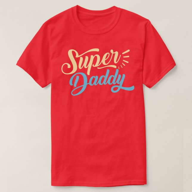 T-shirt Fête des pères super papa (Design devant)