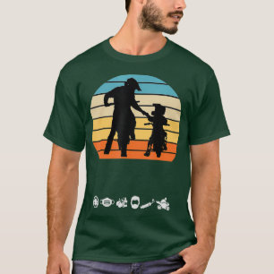 T-shirt Fête des pères Tee pour papa Son Motocross Biking