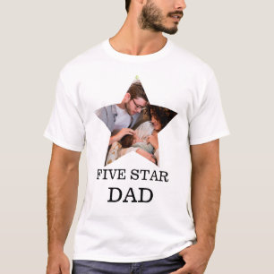 T-shirt Fête des pères unique moderne 5 étoiles Papa 1 pho