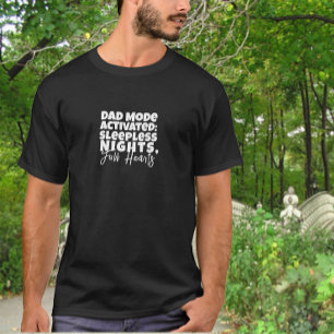 T-shirt Fête des premiers pères Ironique Lettre blanche hu