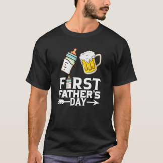 T-shirt Fête des Premiers Pères Mens Drôle Papa Bébé Cheve