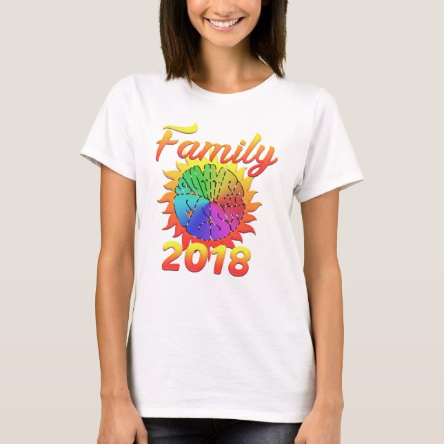 T-shirt Fête d'été pour la famille 2018 (Devant)