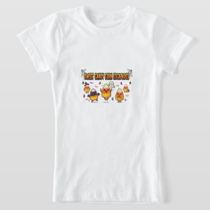 T-Shirt Fête d'Halloween Candy Corn Mignonne