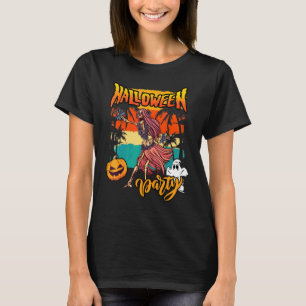 T-shirt Fête d'Halloween sur la plage de Sunset Skeleton e