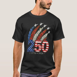 T-shirt Fête du 250e anniversaire - Avion à réaction flora